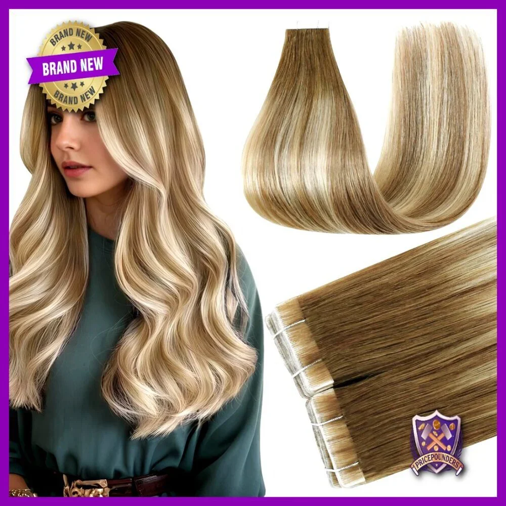 Real Human Hair Tape Extensions 18 Inch 50g 20pcs Remy Long Straight